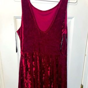 Burgundy Velvet Dress